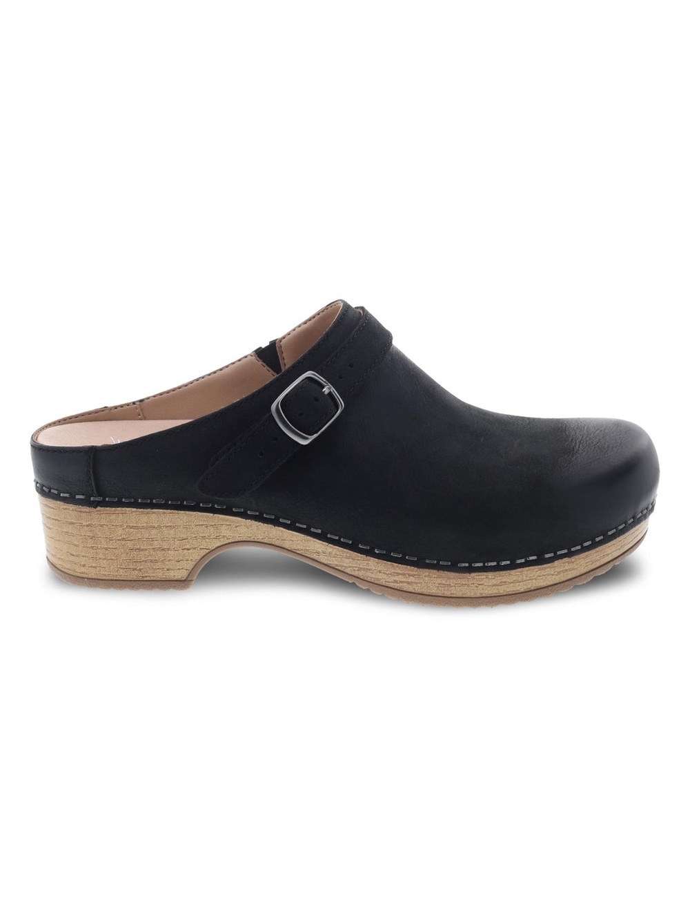 dansko berry black and tan leather clogs size 40 , 9.5-10 us